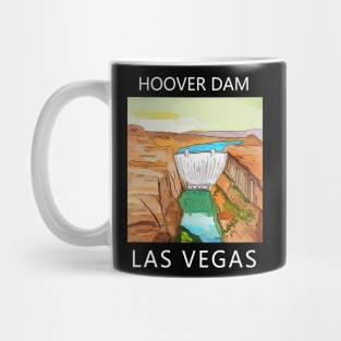 Hoover Dam on the Colorado River, on the Nevada-Arizona border. This dam creates Lake Mead. - WelshDesigns Mug